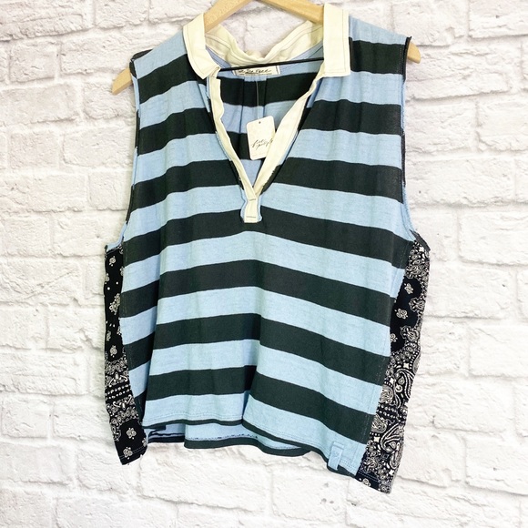 Free People Doing It Rugby Collared Tank Top - Picture 6 of 9